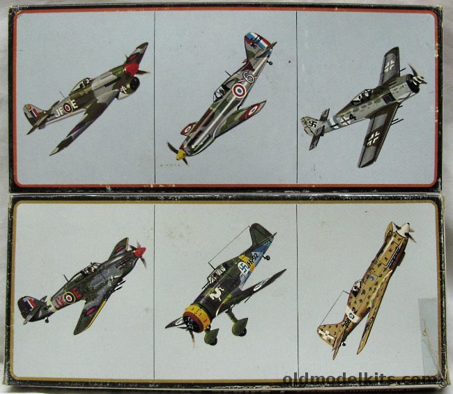 AMT-Frog 1/72 Famous Fighters Series 1 and 2 3955-120 Hurricane IIC / Fokker D-XXI / Mc-202 Folgore and 3956-130 Tempest V / D-520C / FW-190 A-4 plastic model kit